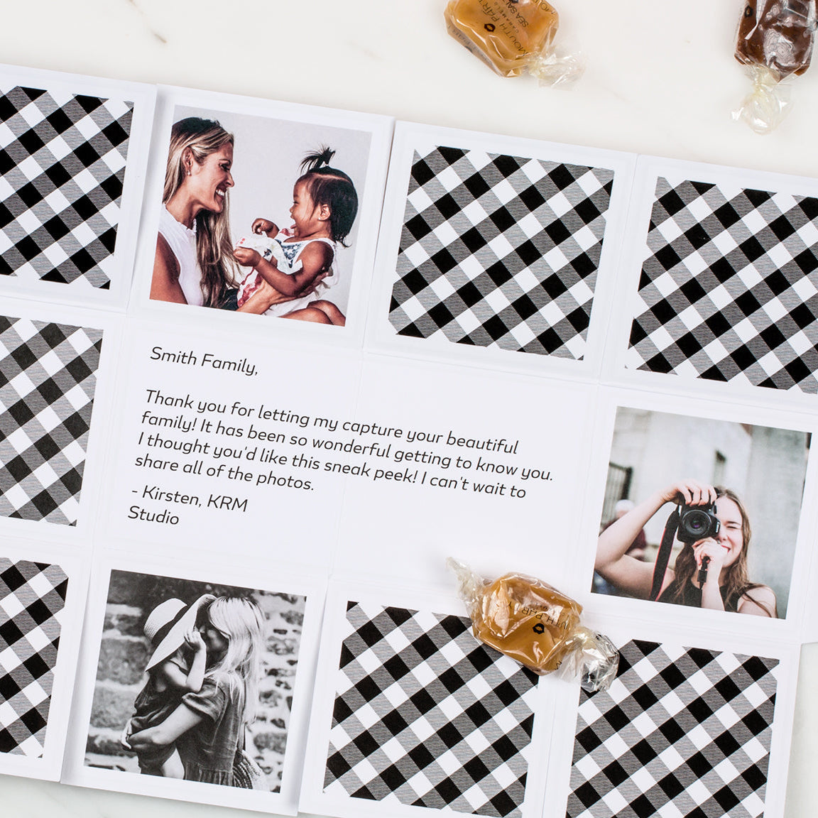 Black Gingham Print