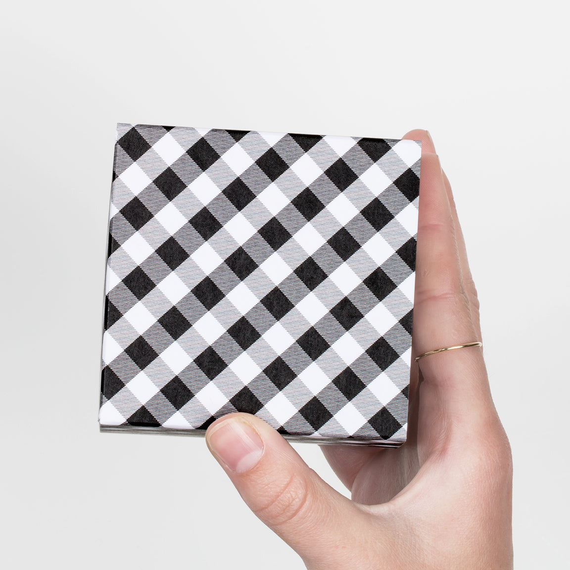 Black Gingham Print