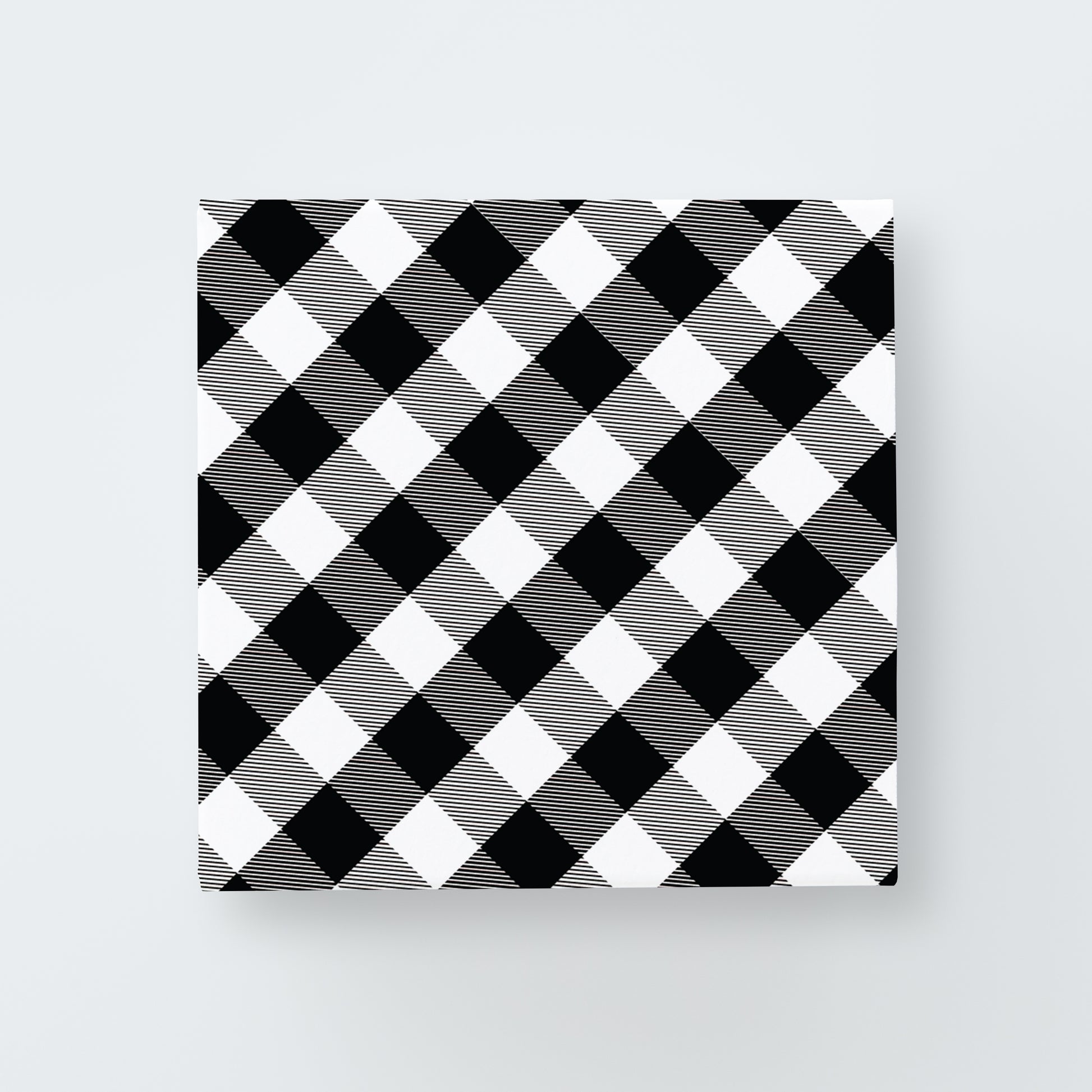 Black Gingham Print
