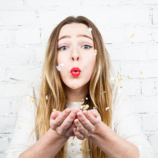 Gold and White Confetti