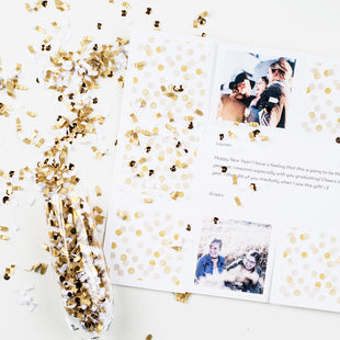 Gold and White Confetti