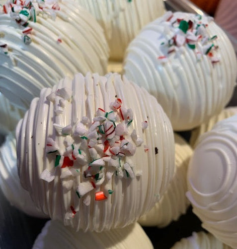 White Chocolate Peppermint Cocoa Balls