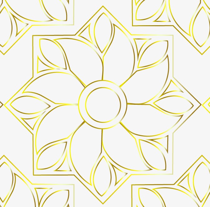 Gold Poinsettias Print