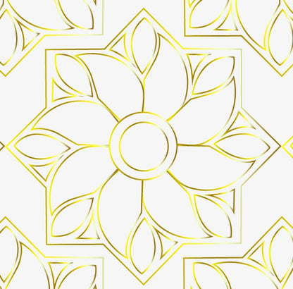Gold Poinsettias Print