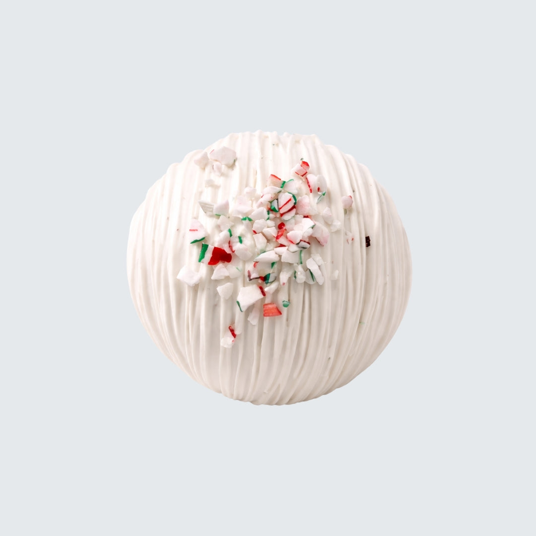 White Chocolate Peppermint Cocoa Balls