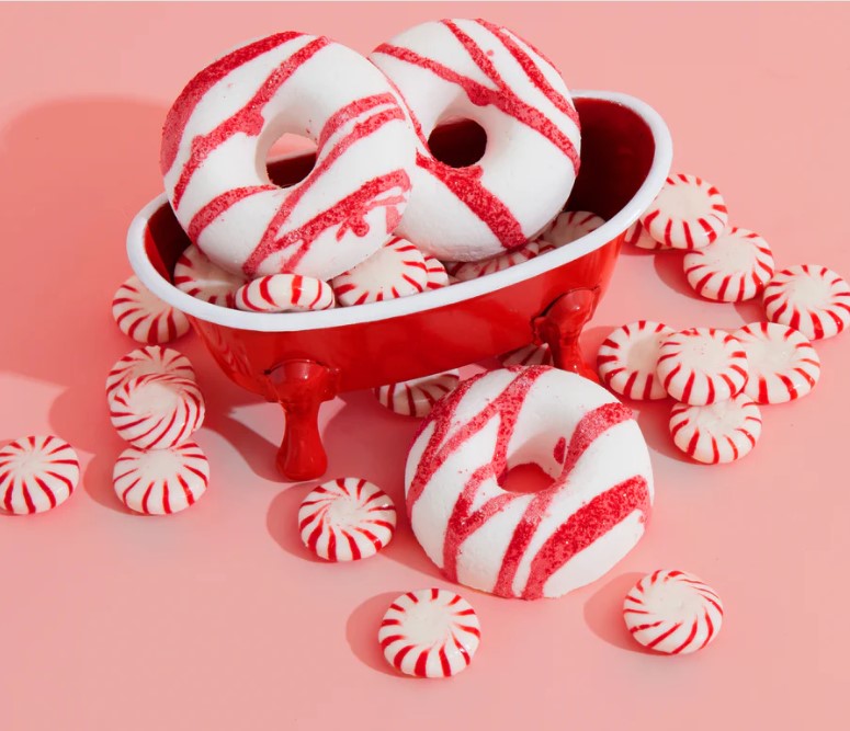 Candy Cane Bath Bomb Trio