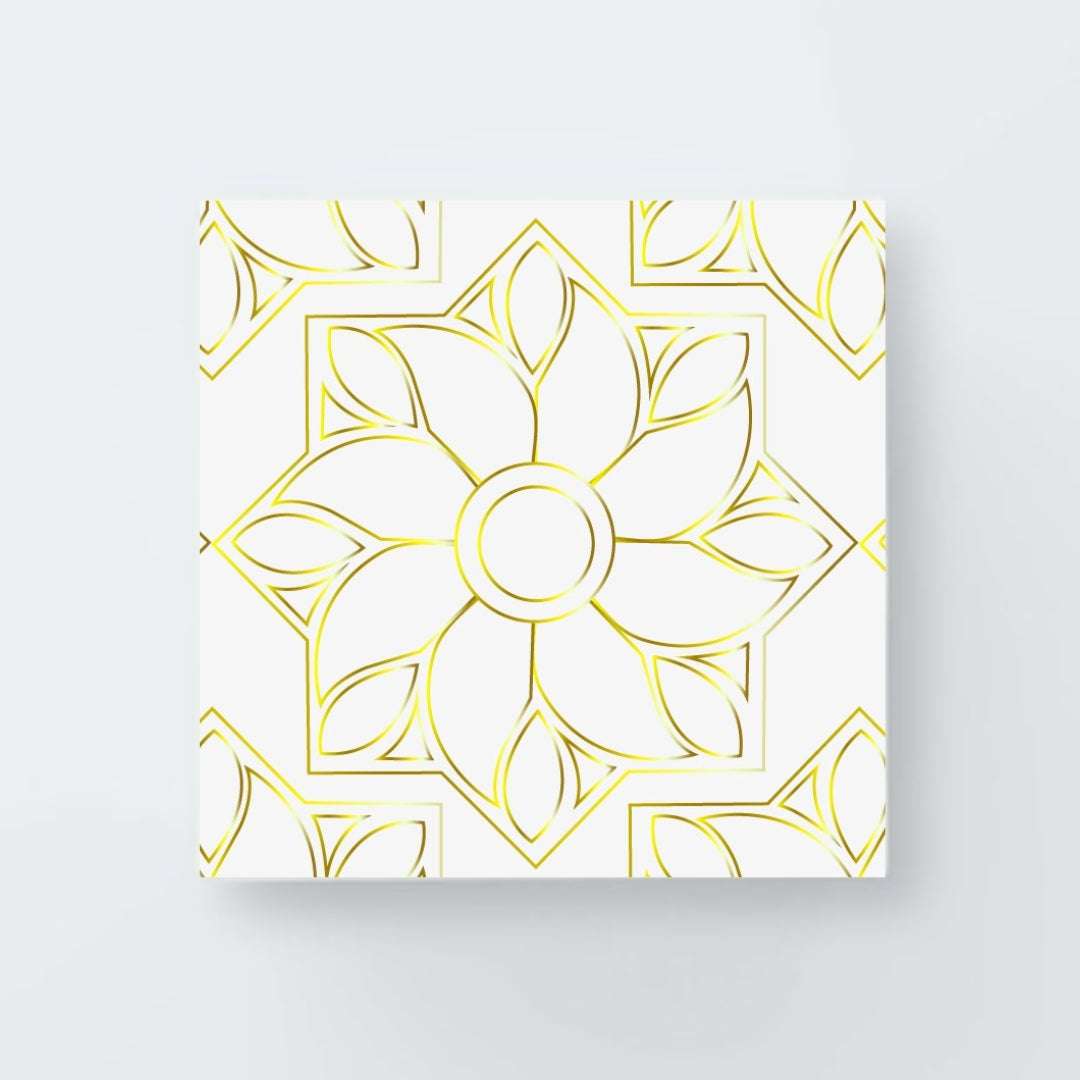 Gold Poinsettias Print