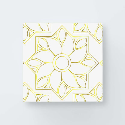 Gold Poinsettias Print