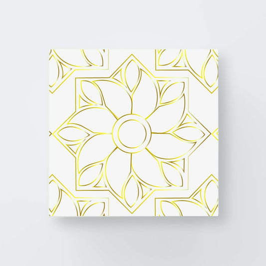 Gold Poinsettias Print