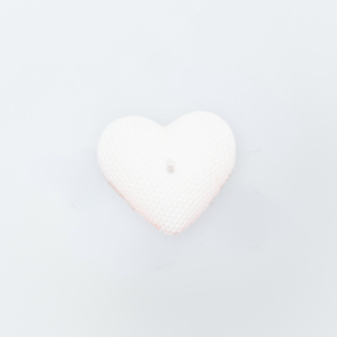 White Heart Mini Candle