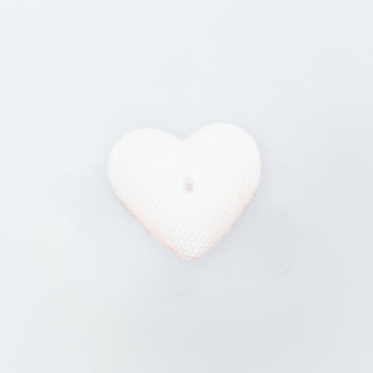 White Heart Mini Candle