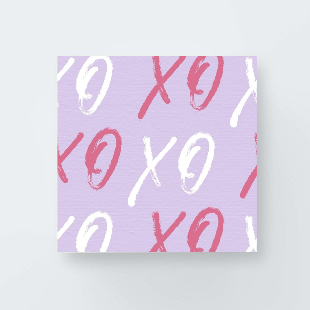 lavender xoxo print
