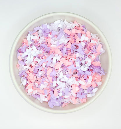 purple and pink confetti